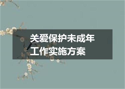 关爱保护未成年工作实施方案
