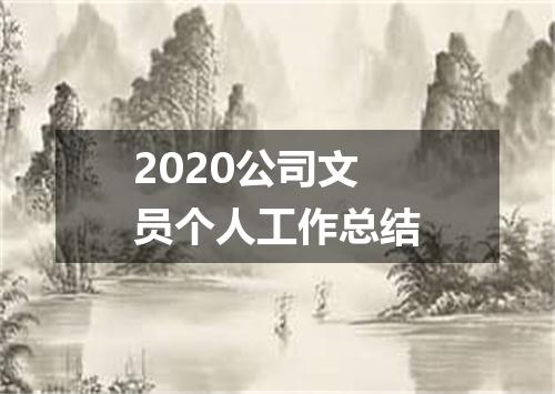2020公司文员个人工作总结
