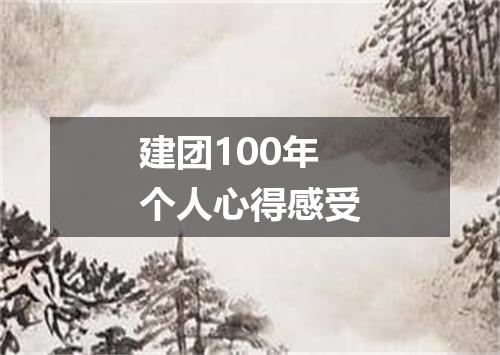 建团100年个人心得感受
