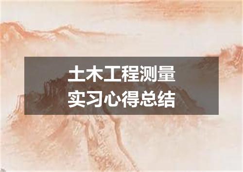 土木工程测量实习心得总结