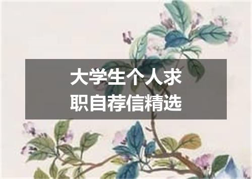 大学生个人求职自荐信精选