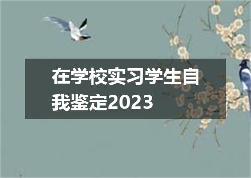 在学校实习学生自我鉴定2023