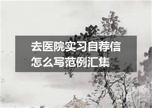 去医院实习自荐信怎么写范例汇集