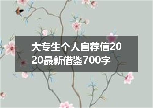 大专生个人自荐信2020最新借鉴700字