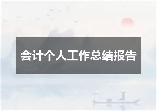会计个人工作总结报告