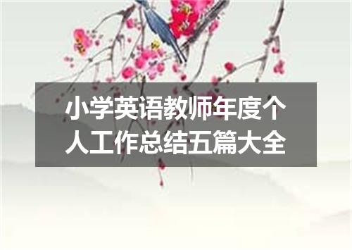 小学英语教师年度个人工作总结五篇大全
