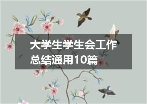 大学生学生会工作总结通用10篇