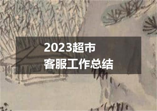 2023超市客服工作总结