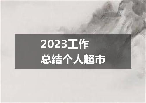 2023工作总结个人超市