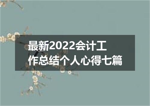 最新2022会计工作总结个人心得七篇
