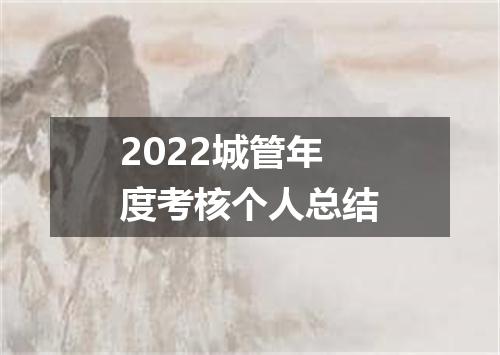 2022城管年度考核个人总结