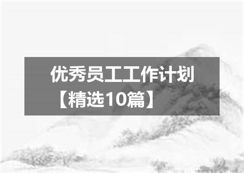 优秀员工工作计划【精选10篇】