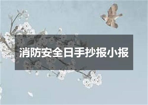 消防安全日手抄报小报