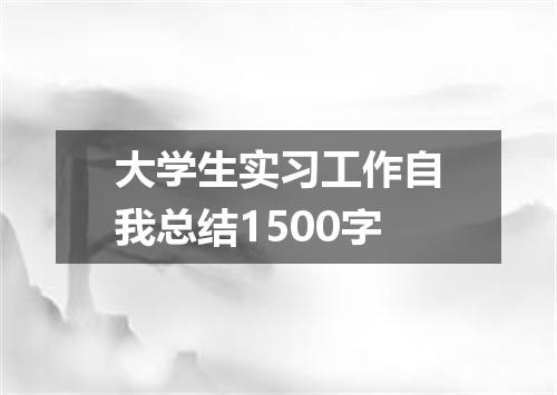 大学生实习工作自我总结1500字