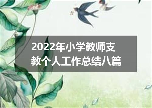 2022年小学教师支教个人工作总结八篇