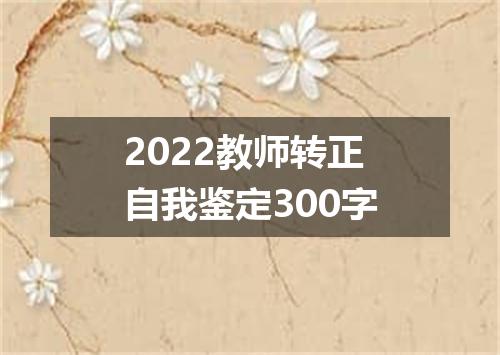 2022教师转正自我鉴定300字