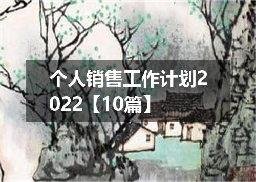 个人销售工作计划2022【10篇】