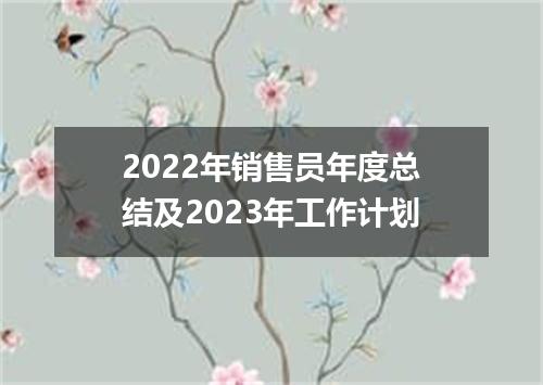 2022年销售员年度总结及2023年工作计划