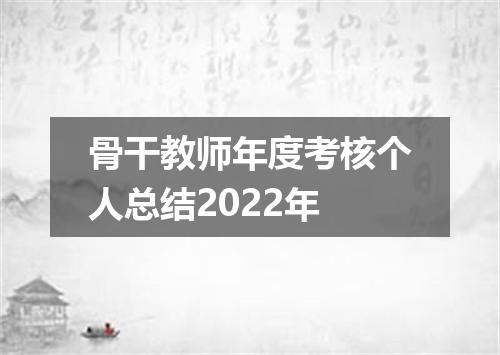 骨干教师年度考核个人总结2022年