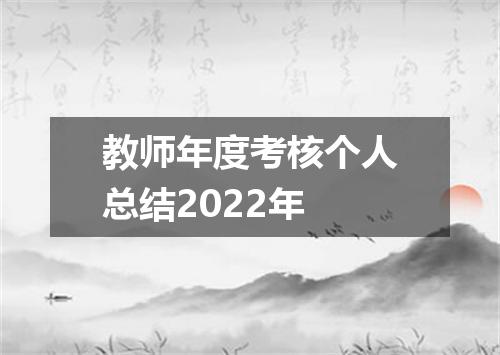 教师年度考核个人总结2022年