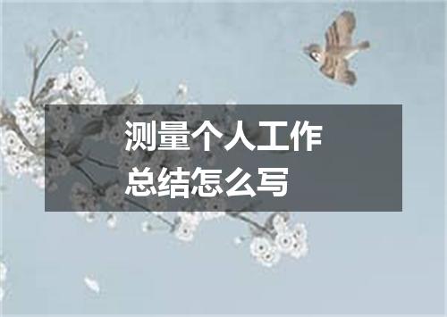 测量个人工作总结怎么写