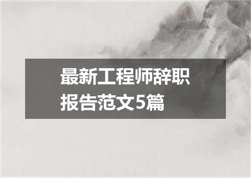 最新工程师辞职报告范文5篇