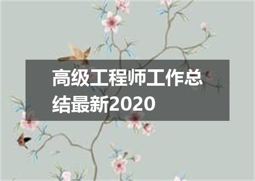 高级工程师工作总结最新2020