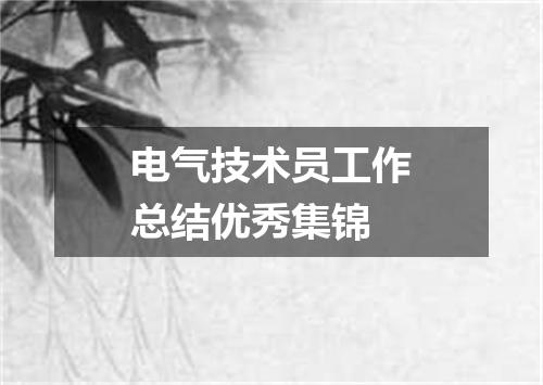 电气技术员工作总结优秀集锦