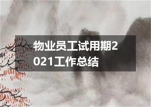 物业员工试用期2021工作总结