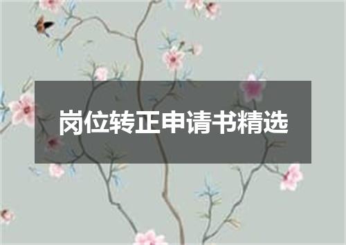 岗位转正申请书精选