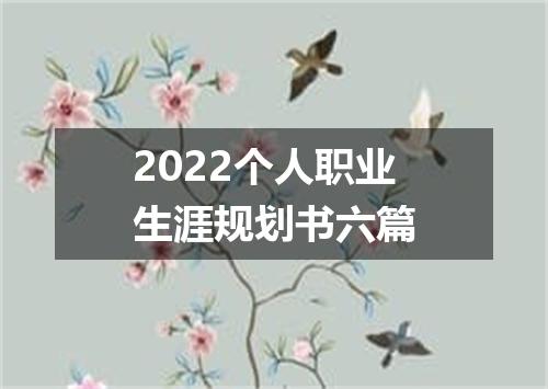 2022个人职业生涯规划书六篇