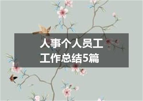人事个人员工工作总结5篇
