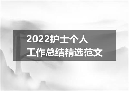 2022护士个人工作总结精选范文