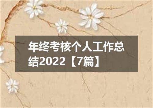 年终考核个人工作总结2022【7篇】