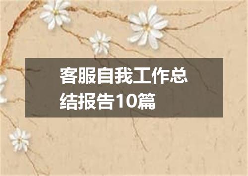 客服自我工作总结报告10篇