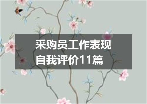 采购员工作表现自我评价11篇