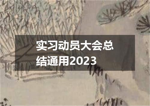 实习动员大会总结通用2023