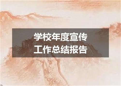 学校年度宣传工作总结报告