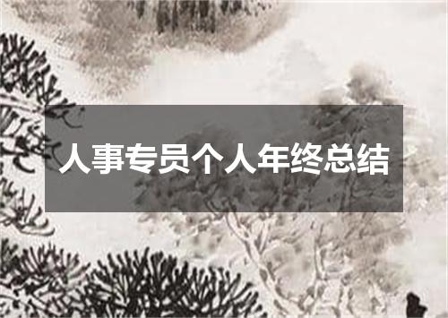 人事专员个人年终总结