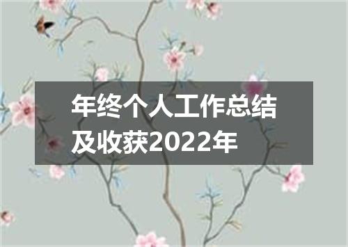 年终个人工作总结及收获2022年