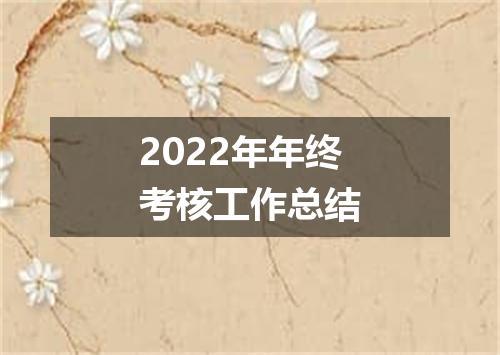 2022年年终考核工作总结