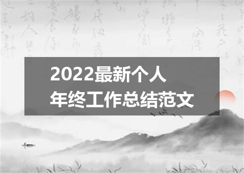 2022最新个人年终工作总结范文