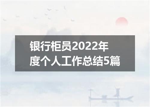 银行柜员2022年度个人工作总结5篇