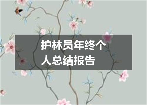 护林员年终个人总结报告