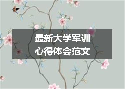 最新大学军训心得体会范文