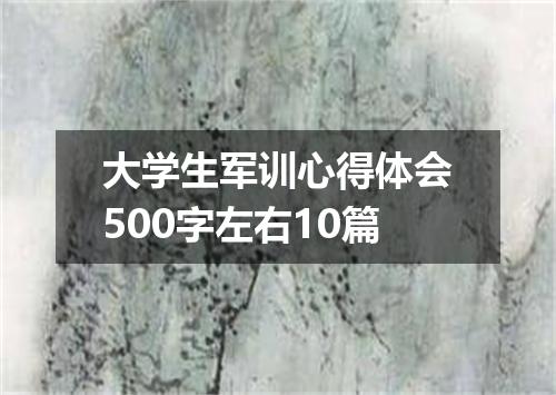 大学生军训心得体会500字左右10篇