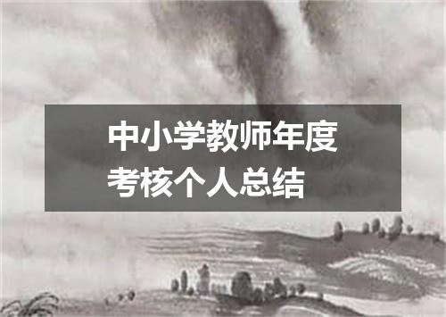 中小学教师年度考核个人总结