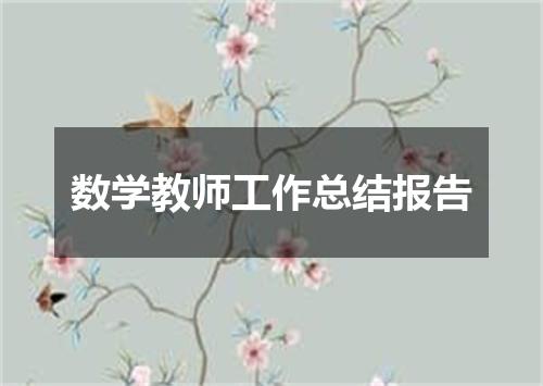 数学教师工作总结报告