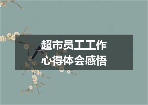 超市员工工作心得体会感悟