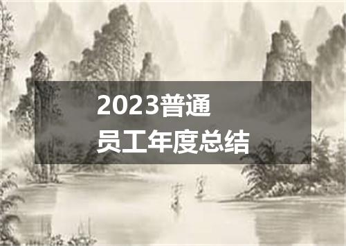 2023普通员工年度总结